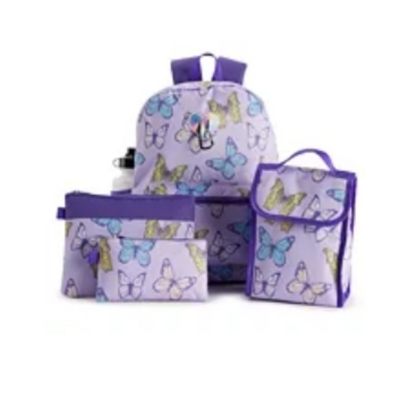 Girls Print Backpack 6-Piece Set NWTs - Picture 2 of 7